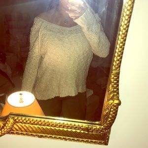 White free people sweater